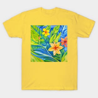 Tropical Flowers Three T-Shirt